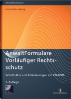 Abbildung: AnwaltFormulare Vorläufiger Rechtsschutz 