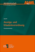 Abbildung: Anzeige- und Erlaubnisverordnung