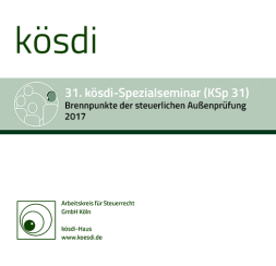 Abbildung: KSp 31 - Brennpunkte der steuerlichen Außenprüfung 2017 Abbildung: KSp 31 - Brennpunkte der steuerlichen Außenprüfung 2017