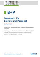 Abbildung: Zeitschrift für Betrieb und Personal (B+P)