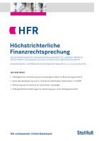 Abbildung: Höchstrichterliche Finanzrechtsprechung (HFR)